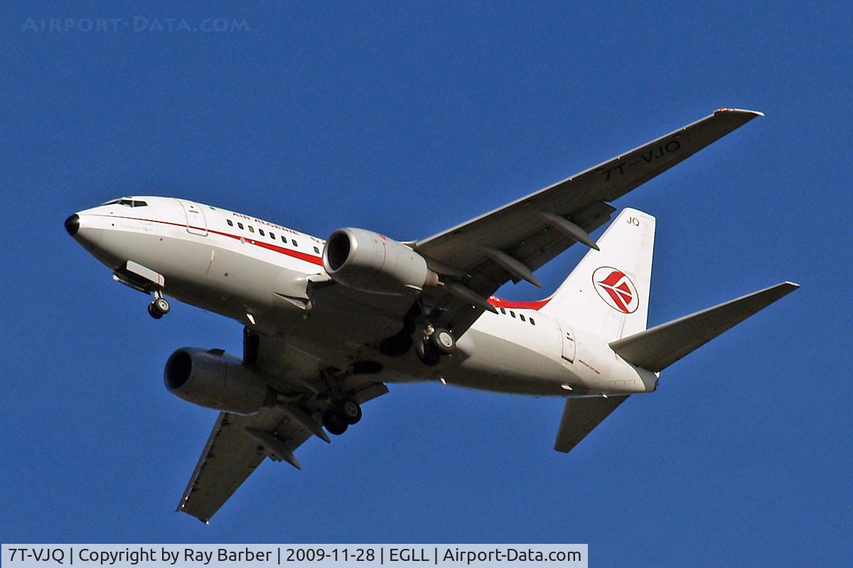 7T-VJQ, 2002 Boeing 737-6D6 C/N 30209, Boeing 737-6D6 [30209] (Air Algerie) Home~G 28/11/2009. On approach 27R 3 miles out.