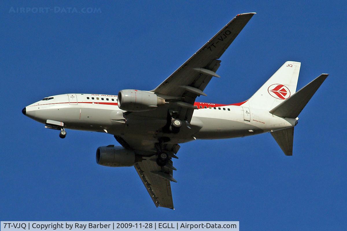 7T-VJQ, 2002 Boeing 737-6D6 C/N 30209, Boeing 737-6D6 [30209] (Air Algerie) Home~G 28/11/2009. On approach 27R 3 miles out.