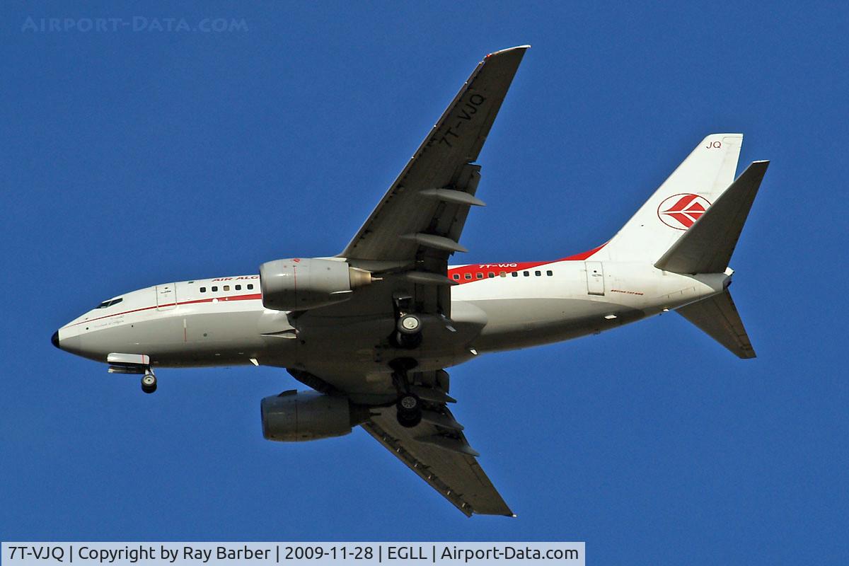 7T-VJQ, 2002 Boeing 737-6D6 C/N 30209, Boeing 737-6D6 [30209] (Air Algerie) Home~G 28/11/2009. On approach 27R 3 miles out.
