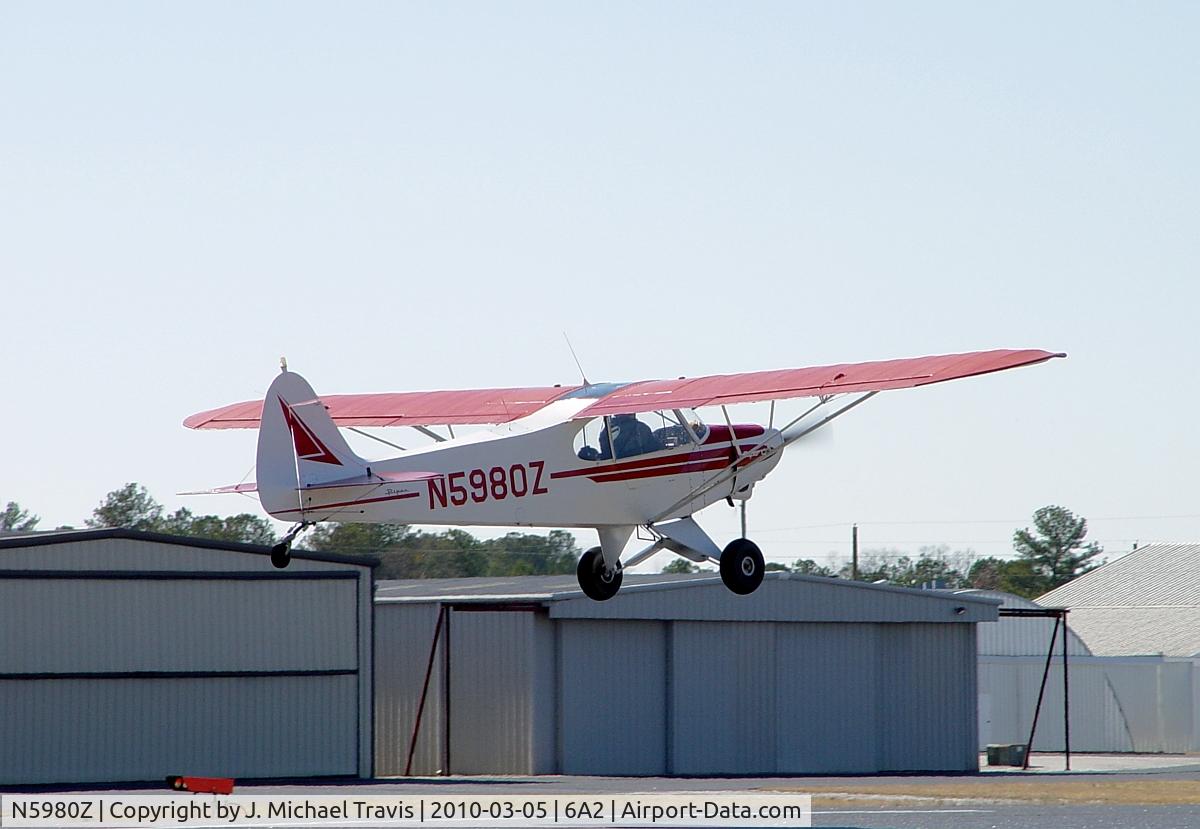 N5980Z, 1965 Piper PA-18-150 Super Cub C/N 18-8238, Takeoff on RW32 at 6A2