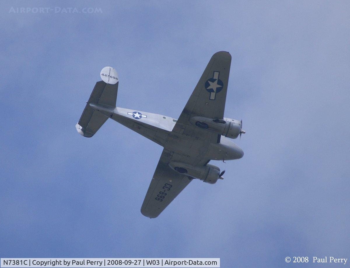 N7381C, 1944 Beech C18S C/N 8104, Transiting the airspace