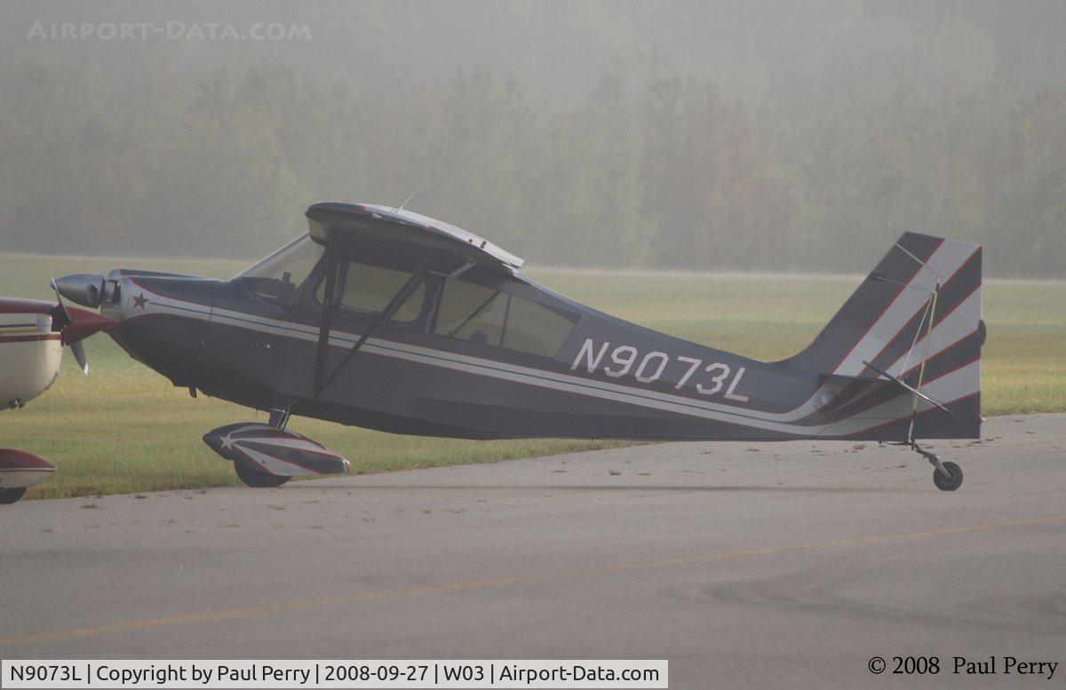 N9073L, 1970 Champion 7ECA Citabria C/N 776-70, Taking her place on a foggy morn