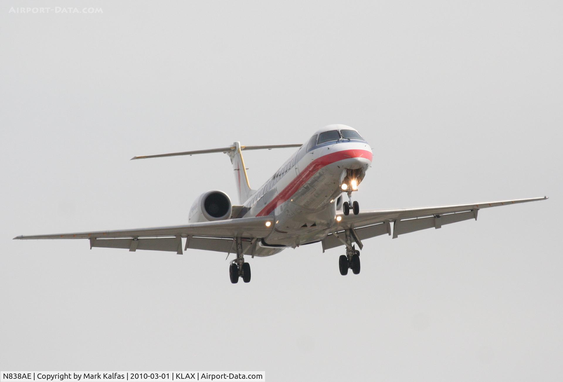 N838AE, 2002 Embraer ERJ-140LR (EMB-135KL) C/N 145651, American Eagle Embraer EMB-135KL, EGF3115 arriving from SJC 24R KLAX.