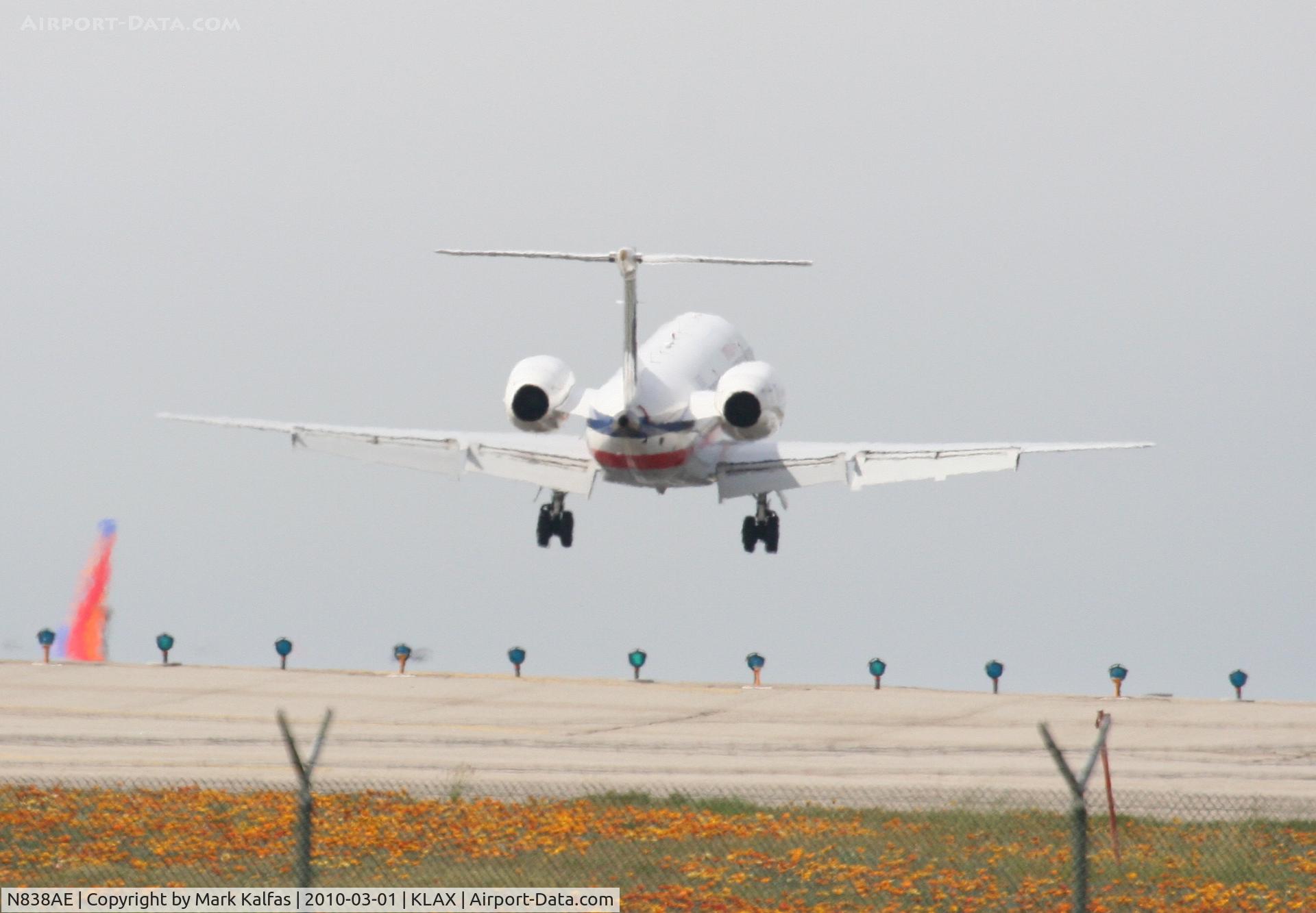 N838AE, 2002 Embraer ERJ-140LR (EMB-135KL) C/N 145651, American Eagle Embraer EMB-135KL, EGF3115 arriving from SJC 24R KLAX.