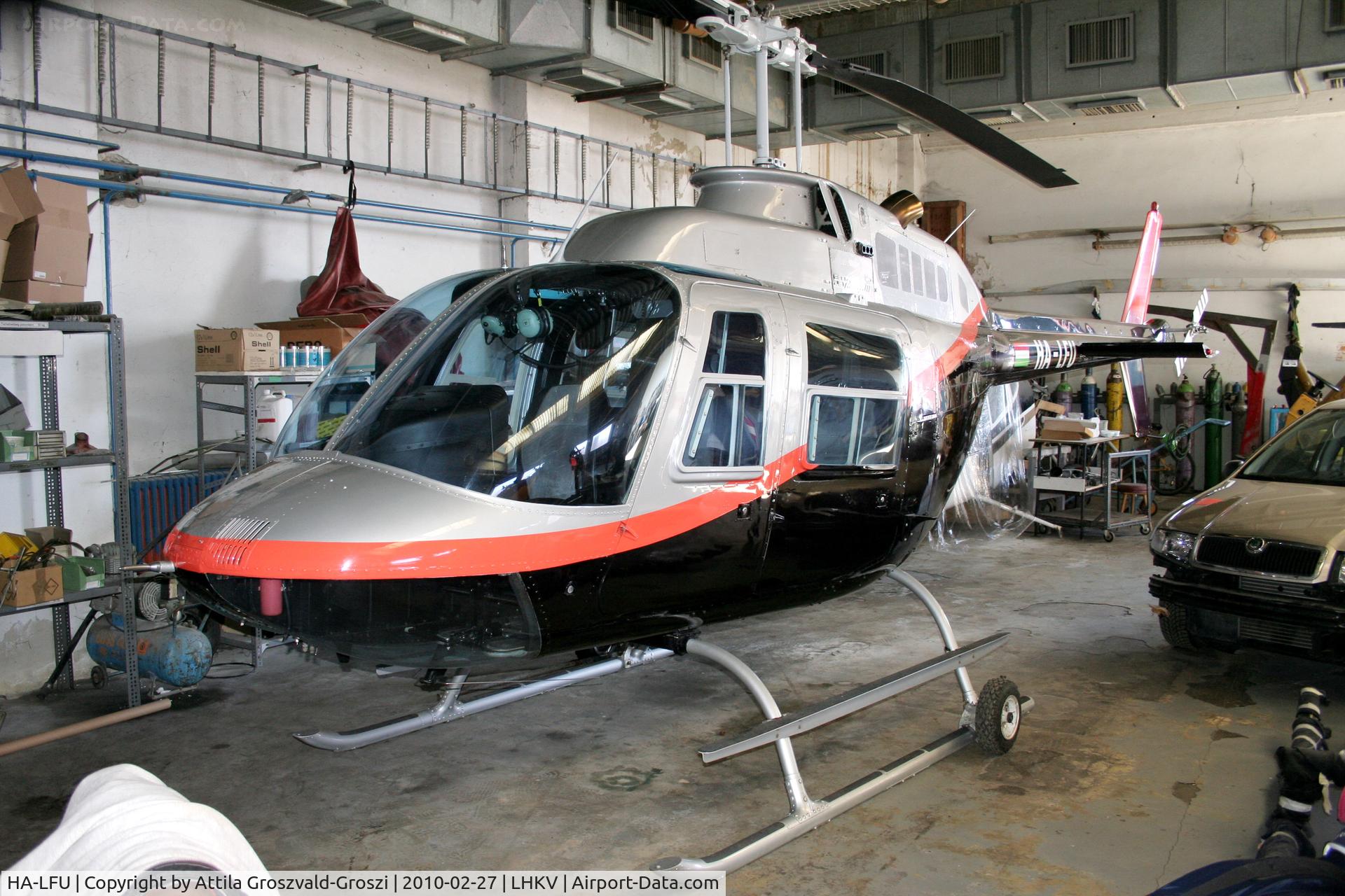 HA-LFU, 1978 Bell 206B JetRanger III C/N 2512, Hungary-Kaposújlak airport hangar