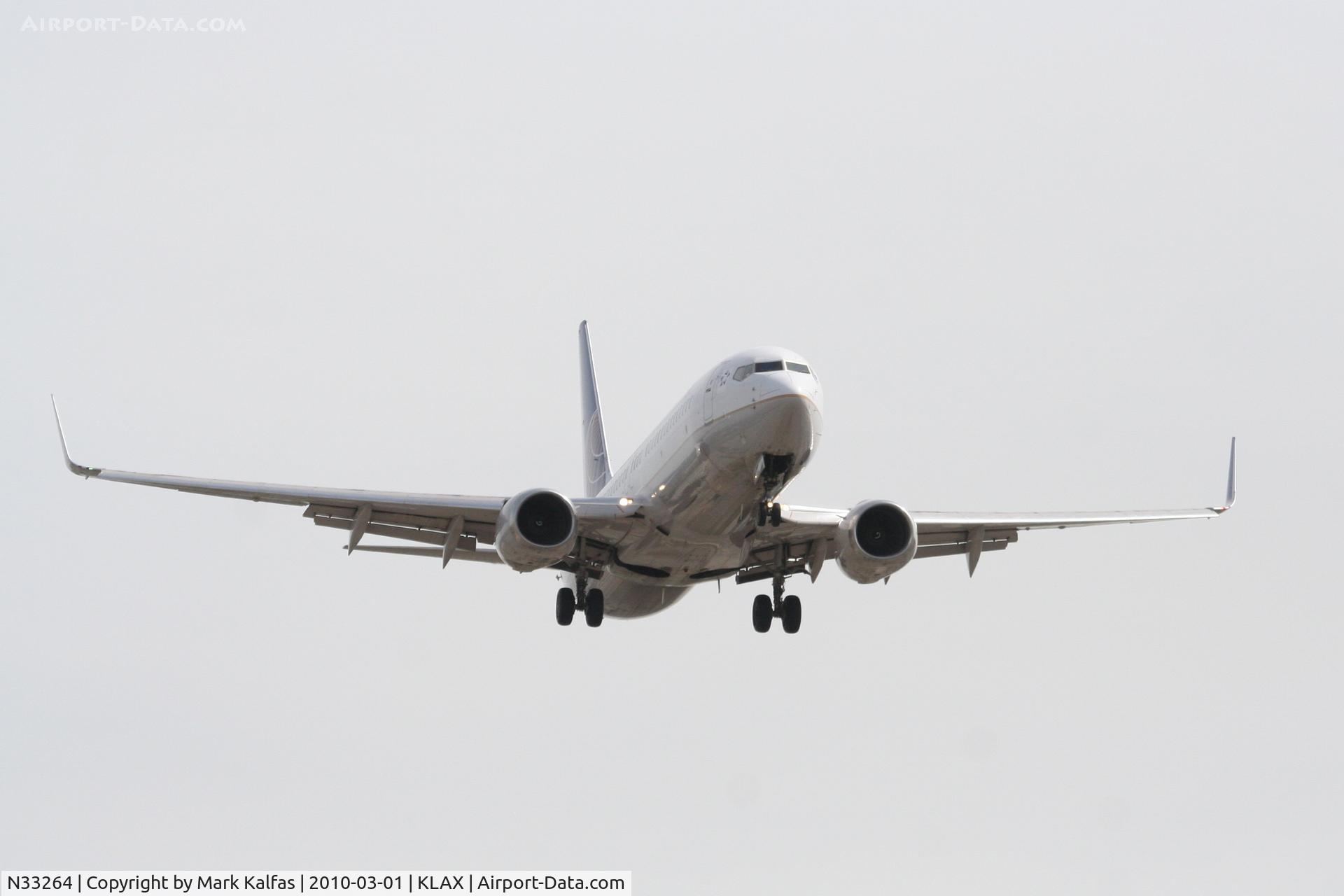N33264, 2001 Boeing 737-824 C/N 31584, Continental Airlines Boeing 737-824, COA1402 arriving from KEWR 24R KLAX.