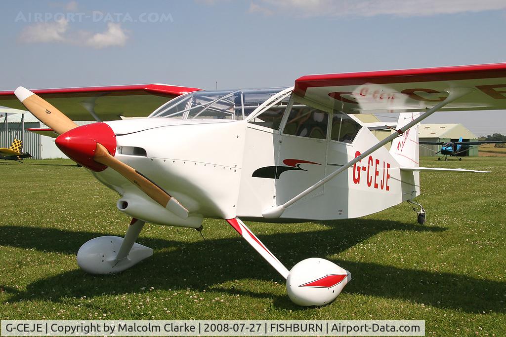 G-CEJE, 2007 Wittman W-10 Tailwind C/N PFA 031-14003, Wittman W-10 Tailwind at Fishburn Airfield, UK in 2008.
