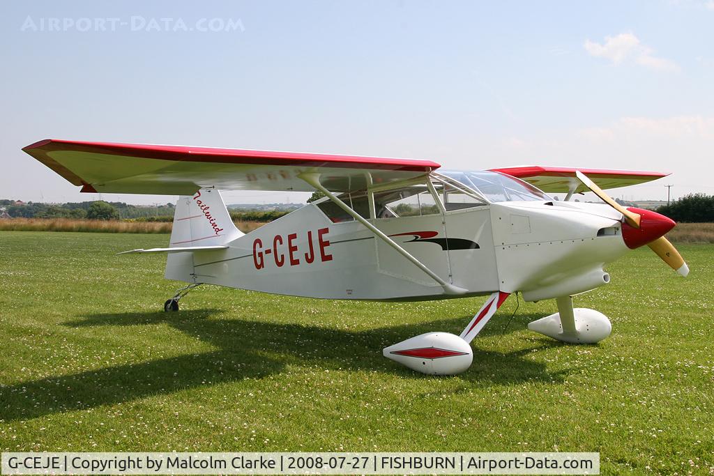 G-CEJE, 2007 Wittman W-10 Tailwind C/N PFA 031-14003, Wittman W-10 Tailwind at Fishburn Airfield, UK in 2008.
