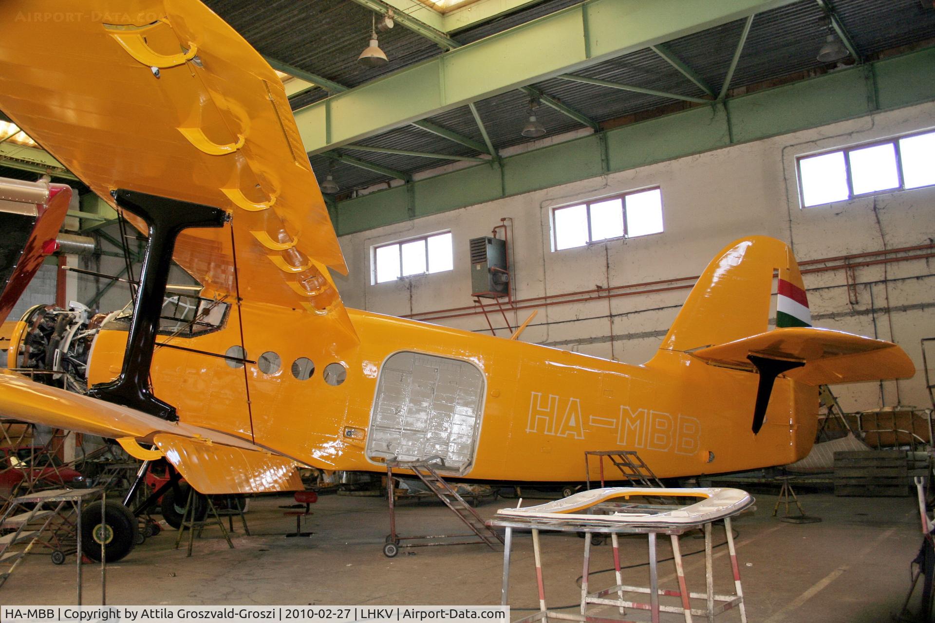 HA-MBB, 1975 Antonov An-2R C/N 1G161-07, Hungary-Kaposújlak airport hangar. - It is his new painting.