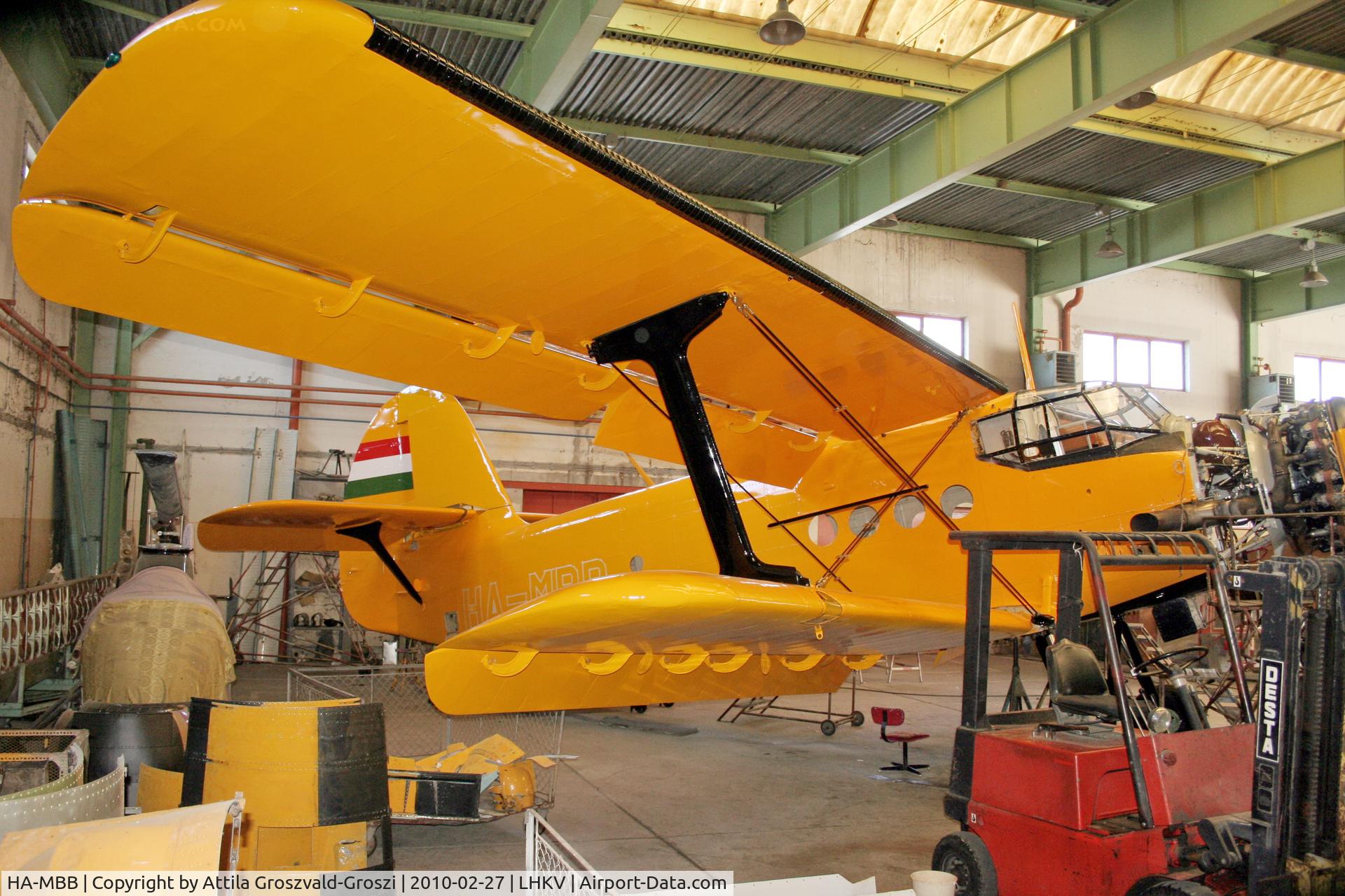 HA-MBB, 1975 Antonov An-2R C/N 1G161-07, Hungary-Kaposújlak airport hangar. - It is his new painting.