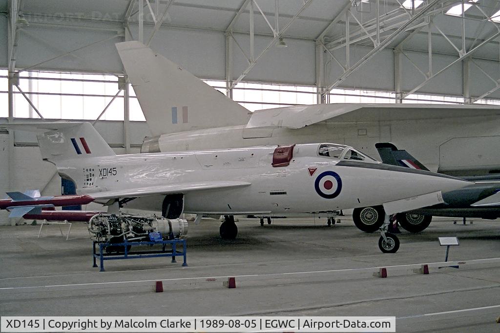 XD145, Saunders-Roe SR53 C/N Not found XD145, Saunders Roe SR53 at The Aerospace Museum, RAF Cosford in 1989.