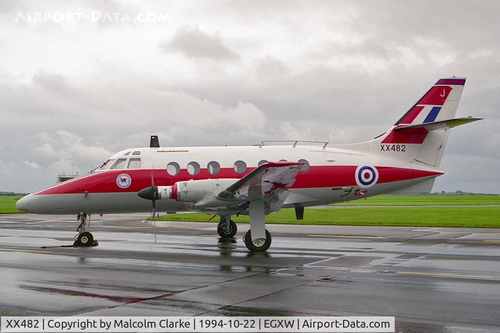 XX482, 1974 Scottish Aviation HP-137 Jetstream T.1 C/N 263, Scottish Aviation HP-137 Jetstream T1.  Flown by the RAF No 6 FTS/45(R) Sqn based at Finningley at RAF Waddington's Photocall 94.