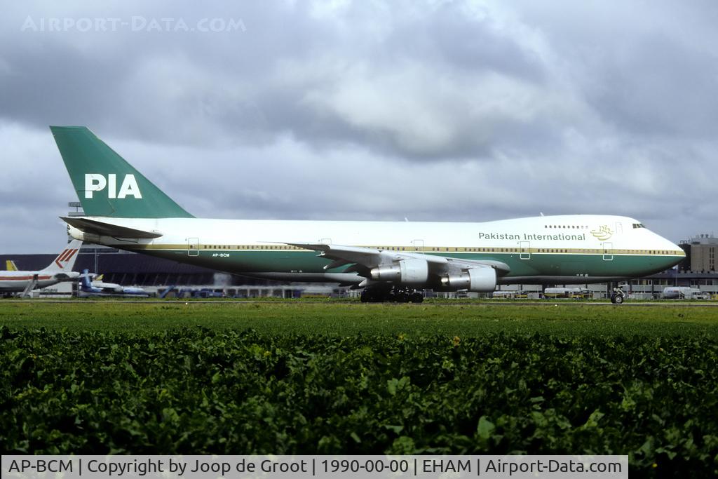 AP-BCM, 1973 Boeing 747-217B C/N 20802, PIA 747s were regular visitors to Schiphol in the nineties.