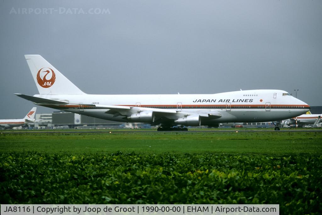 JA8116, 1972 Boeing 747-146 C/N 20532, regular on Schiphol