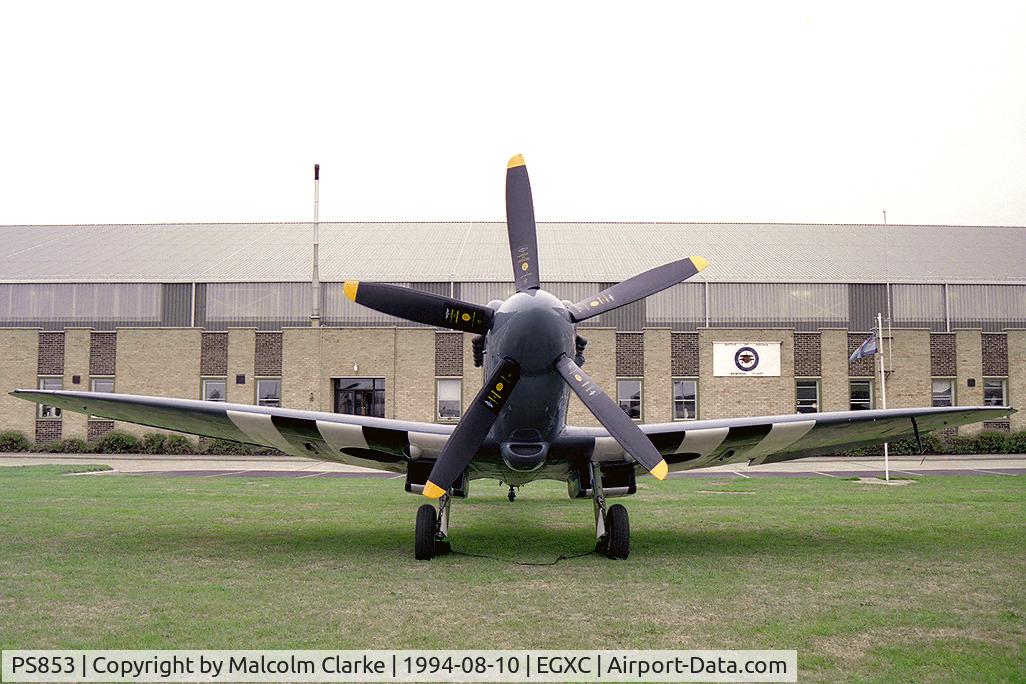 PS853, 1945 Supermarine 389 Spitfire PR.XIX C/N 6S/594677, Supermarine 389 Spitfire PR19. Parked outside the Battle of Britain Memorial Flight premises at RAF Coningsby during Photocall 94.