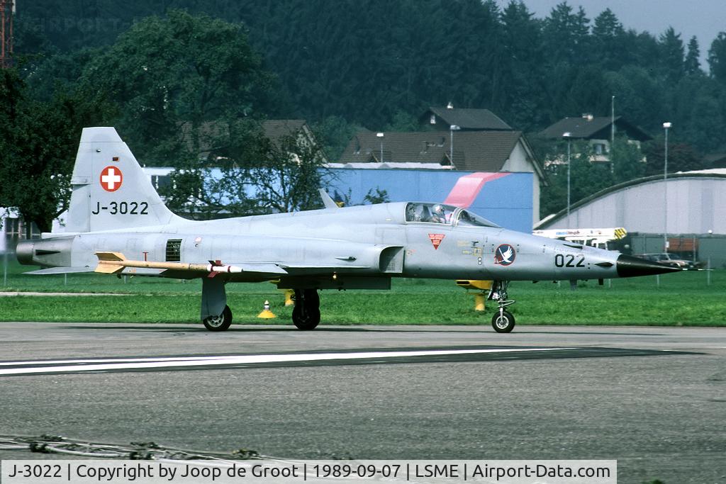 J-3022, Northrop F-5E Tiger II C/N L.1022, FlSt 19 badge