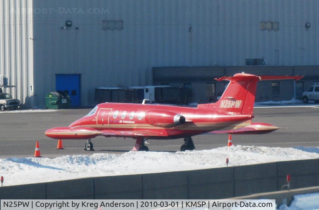 N25PW, 1981 Gates Learjet 25D C/N 342, Air Ambulance Learjet 25D at Signature Flight Support @ MSP.