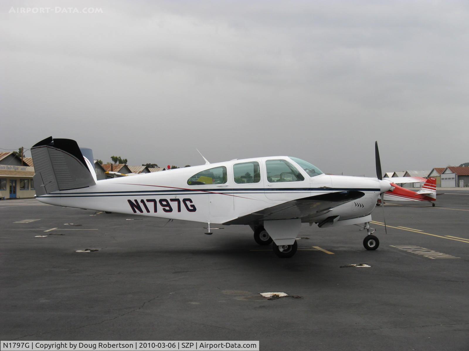 N1797G, 1962 Beech P35 Bonanza C/N D-6975, 1962 Beech P35 BONANZA, Continental IO-470-N 260 Hp