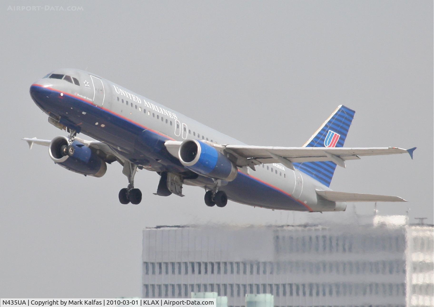 N435UA, 1996 Airbus A320-232 C/N 613, United Airlines Airbus A320-232, N435UA, UAL856 to KIAD 25R departure KLAX.