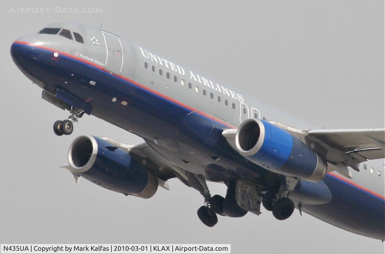 N435UA, 1996 Airbus A320-232 C/N 613, United Airlines Airbus A320-232, N435UA, UAL856 to KIAD 25R departure KLAX.