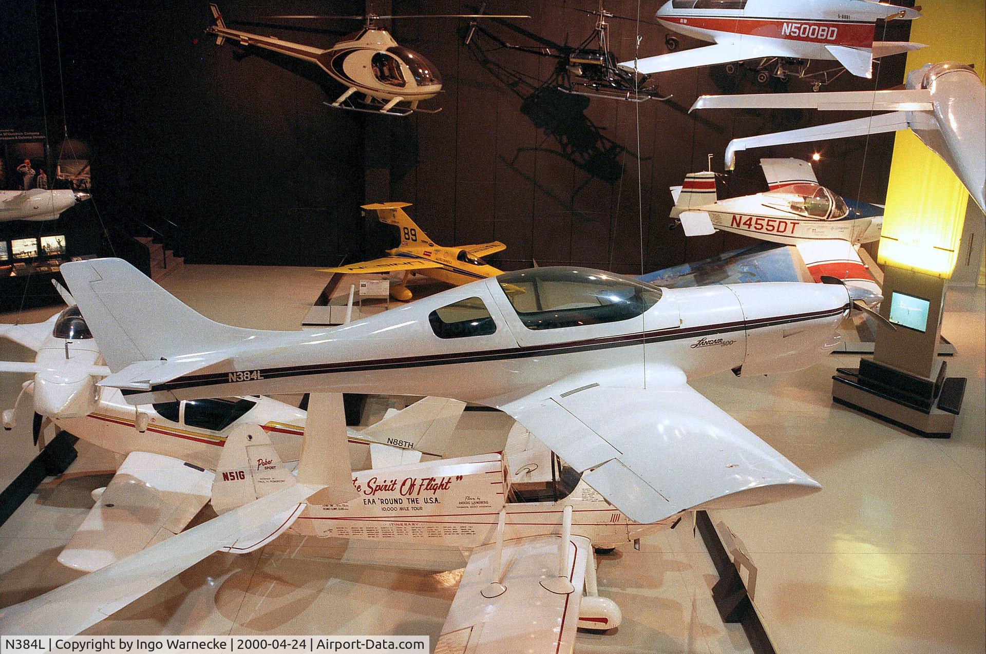 N384L, 1984 Lancair 300 C/N LN1984, Neibauer Lancer at the EAA-Museum, Oshkosh WI