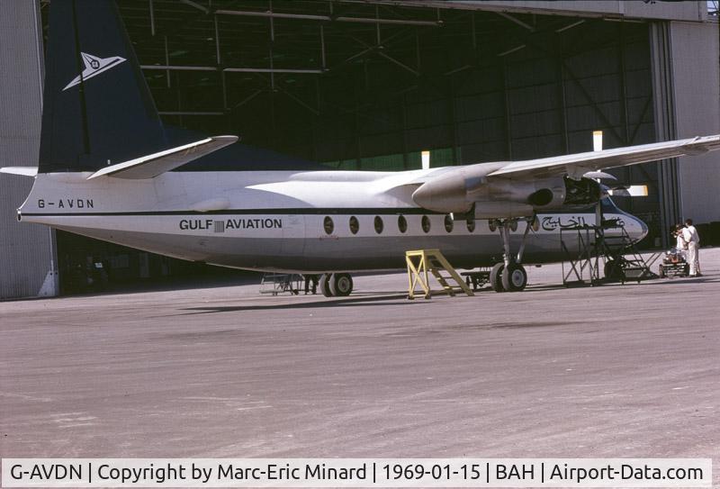 G-AVDN, 1966 Fokker F-27-200 Friendship C/N 10316, Fokker 27 Mk200 cn 10316 G-AVDN Gulf Air