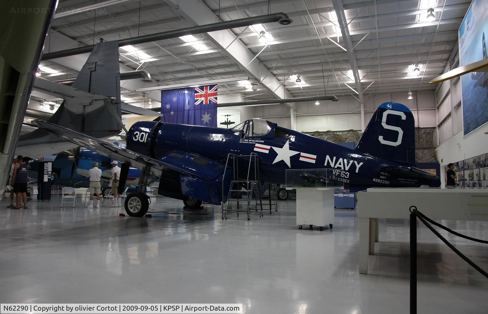 N62290, 1945 Goodyear FG-1D Corsair C/N 3890, On display at the Palm Springs Museum