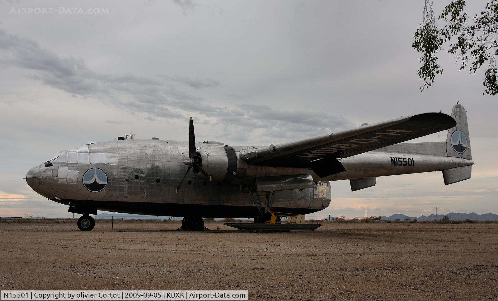 N15501, 1951 Fairchild C-119G Flying Boxcar C/N 10955, buckeye airfield