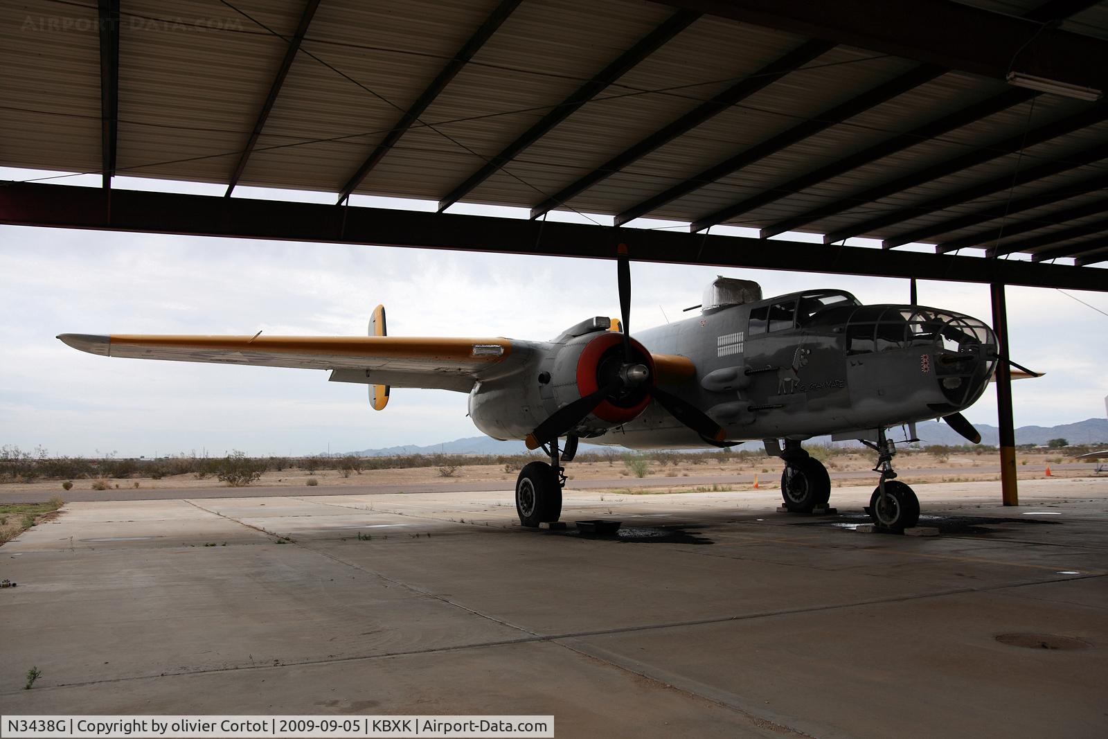 N3438G, 1944 North American TB-25J Mitchell C/N 44-86797, buckeye airfield