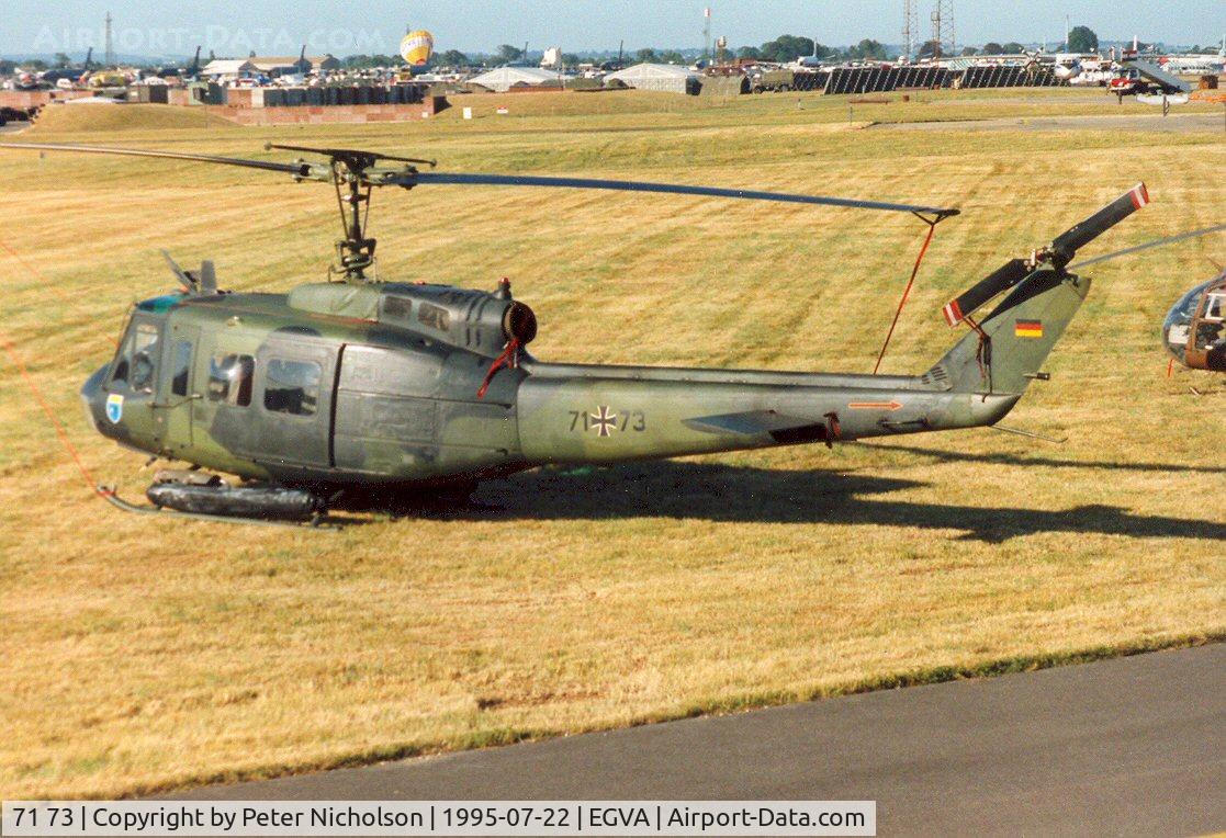 71 73, Bell (Dornier) UH-1D Iroquois (205) C/N 8233, UH-1D Iroquois, callsign German Air Force 395, of LTG-62 on the flight-line at the 1995 Intnl Air Tattoo at RAF Fairford.