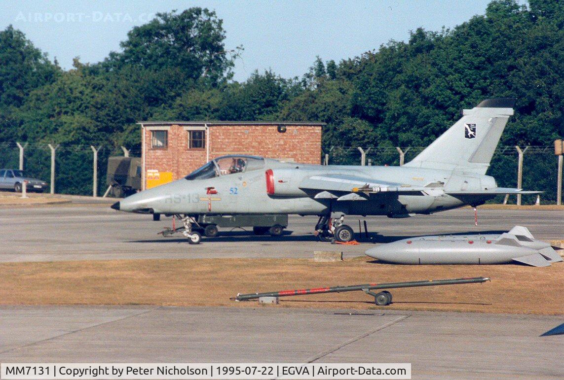 MM7131, 1991 AMX International AMX C/N IX043, AMX of the Italian Air Force Flight Test Centre - RSV - on the flight-line at the 1995 Intnl Air Tattoo at RAF Fairford.