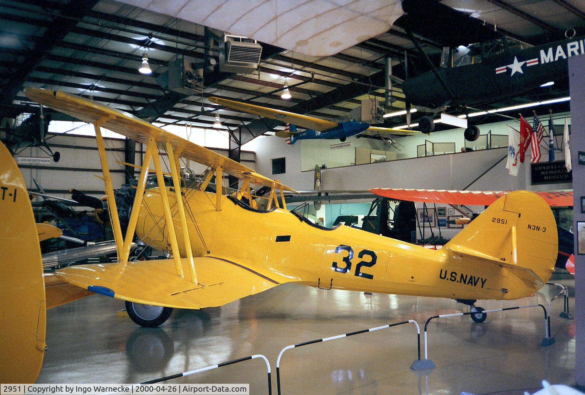 2951, Naval Aircraft Factory N3N-3 C/N Not found 2951, Naval Aircraft Factory N3N-3 'Yellow Peril' at the Air Zoo, Kalamazoo MI