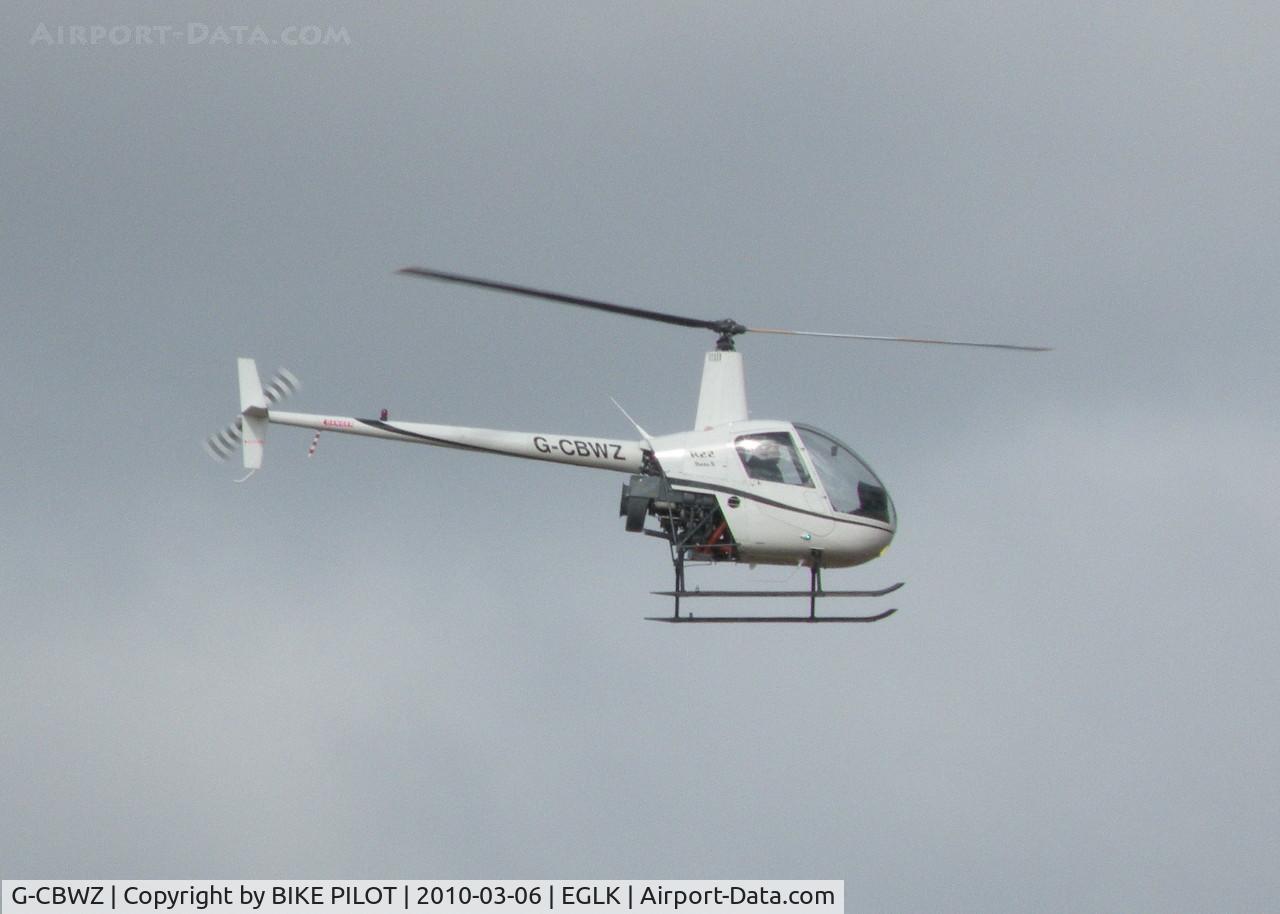 G-CBWZ, 2000 Robinson R22 Beta C/N 3101, UP ON A TRAINING FLIGHT