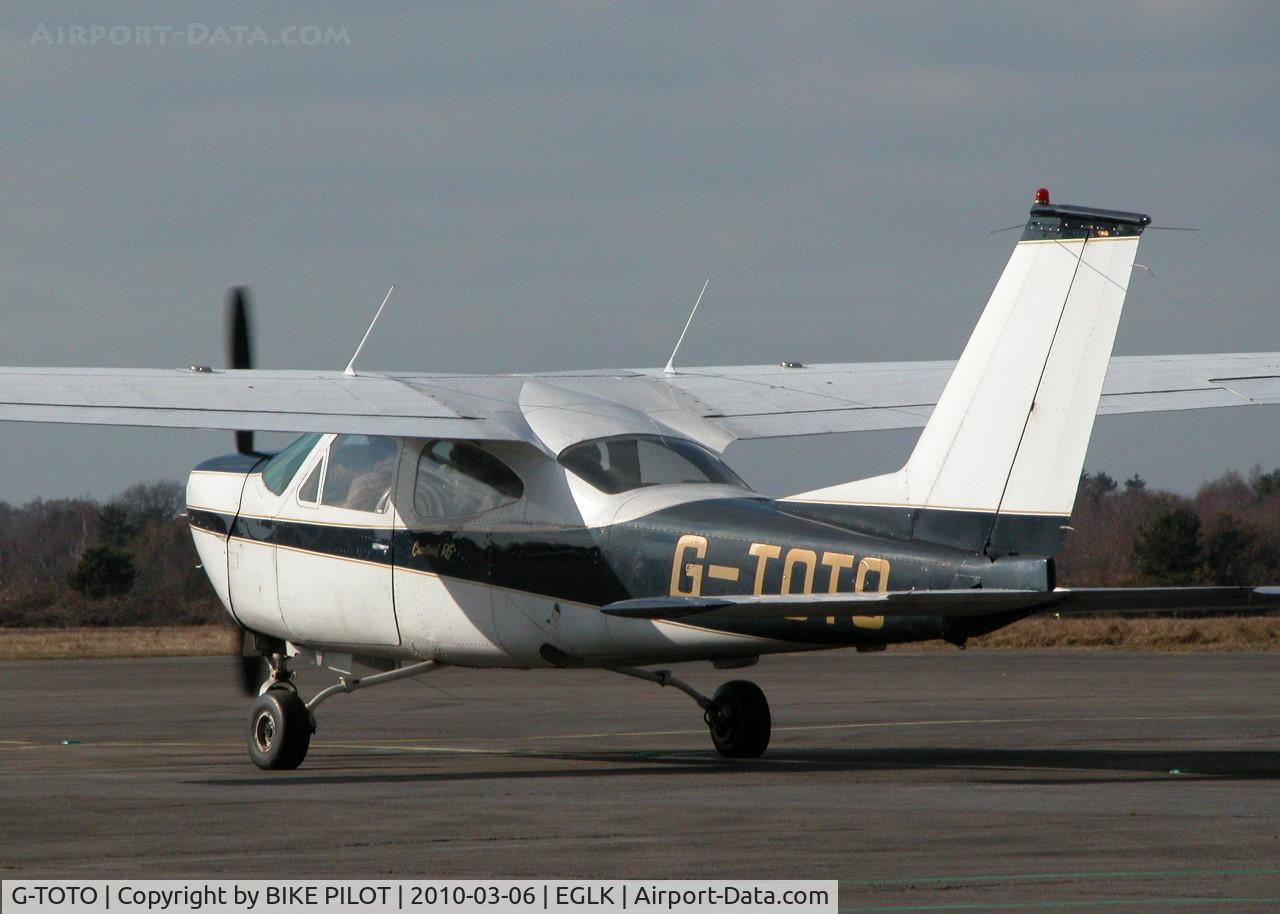 G-TOTO, 1972 Reims Cessna F177RG C/N 0049, VISITOR PARKED ON THE TERMINAL APRON