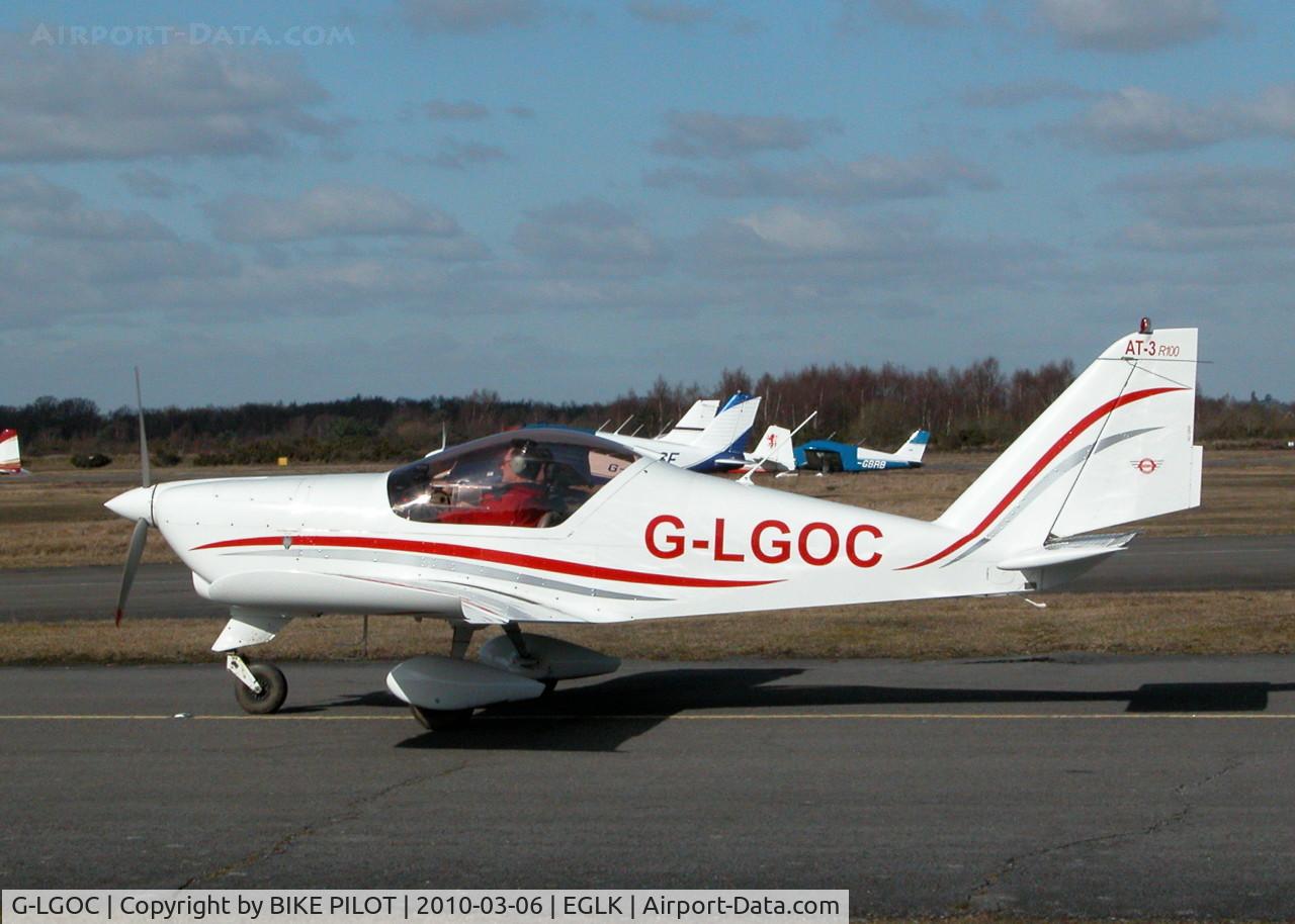 G-LGOC, 2007 Aero AT-3 R100 C/N AT3-020, VISITOR FROM FAIROAKS EGTF TAXYING PAST THE CAFE