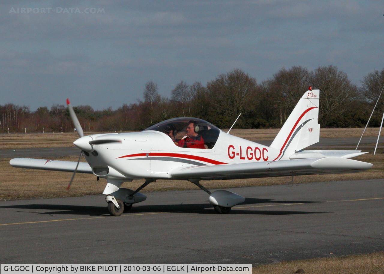 G-LGOC, 2007 Aero AT-3 R100 C/N AT3-020, VISITOR FROM FAIROAKS EGTF TAXYING PAST THE CAFE