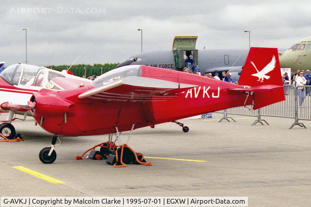 G-AVKJ, 1967 Slingsby T-66 Nipper 3 C/N S103, Tipsy T-66 Nipper 3. At RAF Waddington's Air Show in 1995.