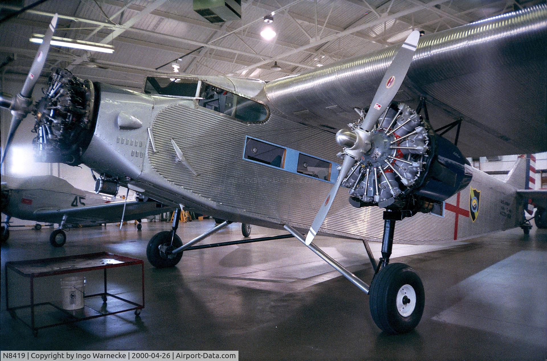 N8419, 1929 Ford 5-AT-C Tri-Motor C/N 58, Ford 5-AT-C Tri-Motor (in the guise of a C-4A) at the Air Zoo, Kalamazoo MI