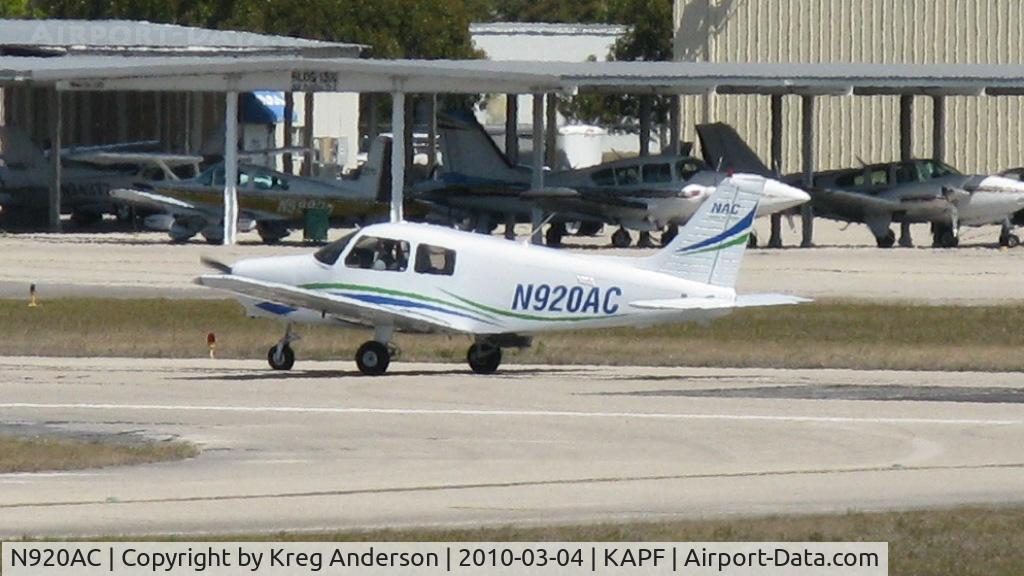 N920AC, 1989 Piper PA-28-161 C/N 2841216, Departing runway 32