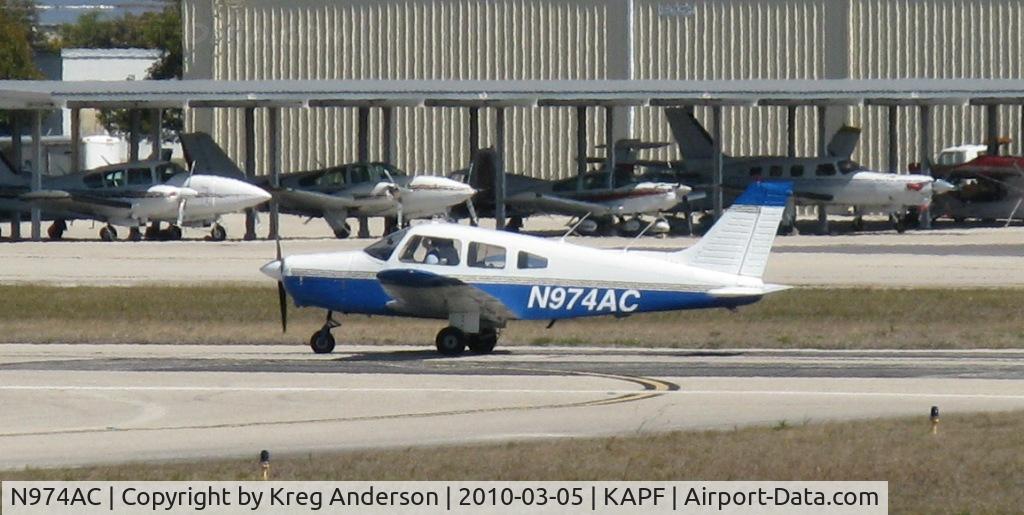 N974AC, 1978 Piper PA-28-161 C/N 28-7916126, Departing runway 32