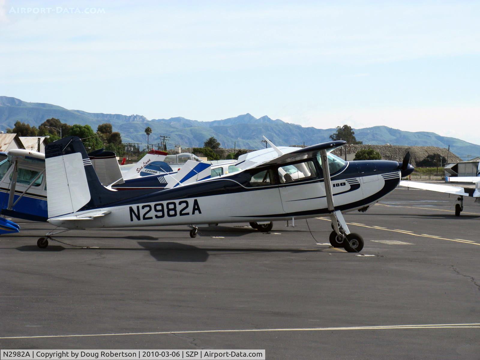 N2982A, 1953 Cessna 180 C/N 30182, 1953 Cessna 180, Continental O-470-A 225 Hp, 1st year of production