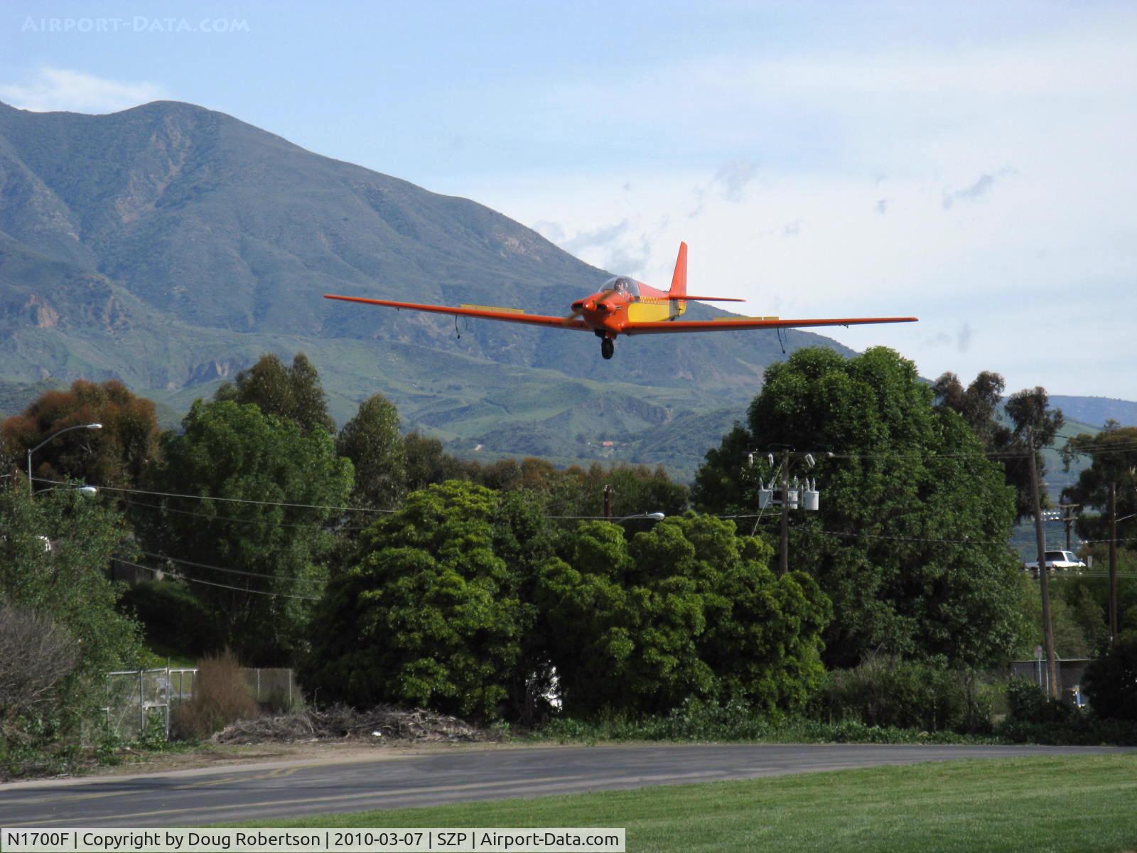 N1700F, 1967 Sportavia-Putzer Fournier RF-4D C/N 4054, 1967 Sportavia-Putzer FOURNIER R.F.4.D motor-glider, Rectimo (VW) 4AR 1200 modified to 1,400 c.c. 40 Hp, on final Rwy 22