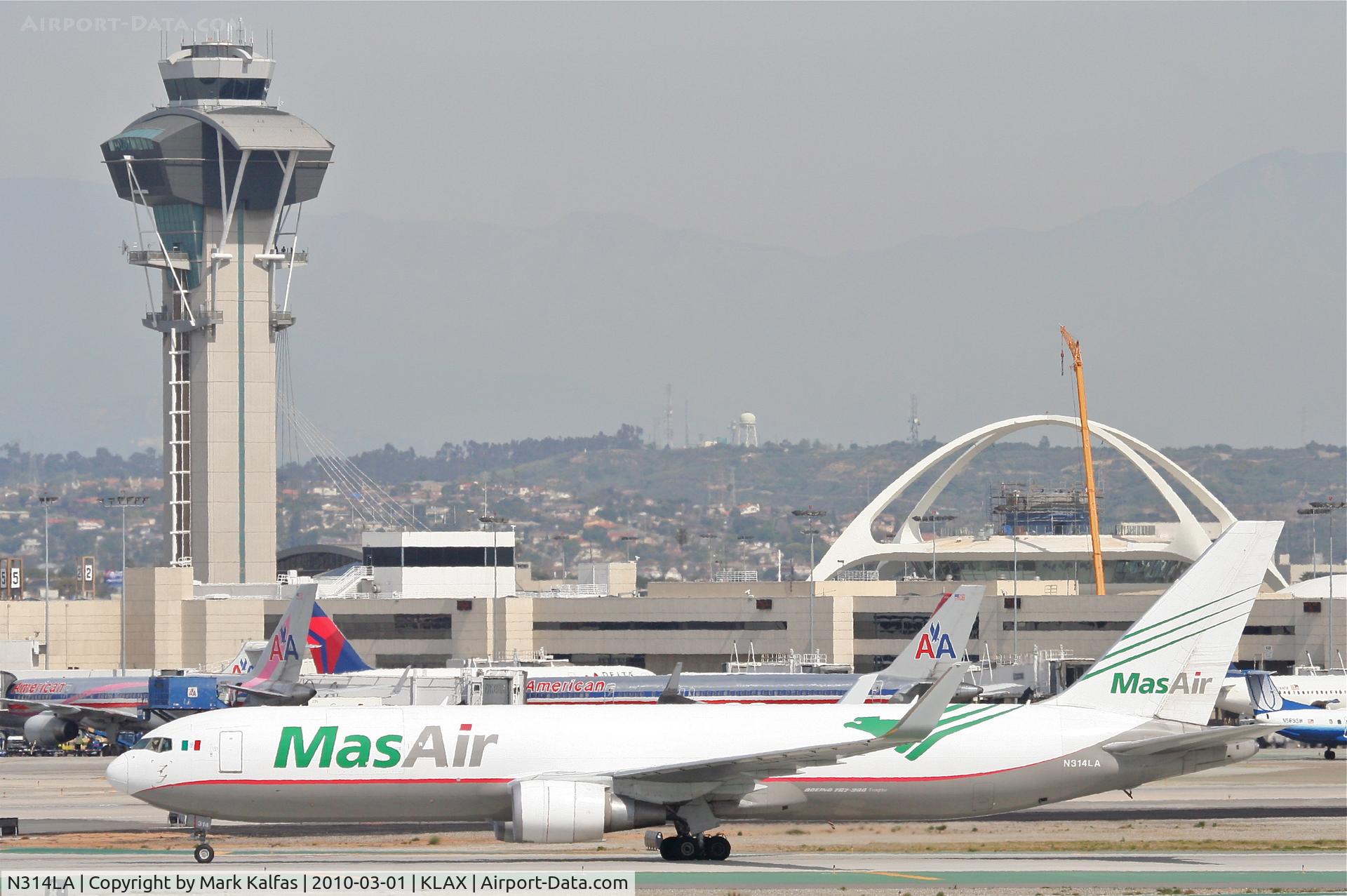 N314LA, 2001 Boeing 767-316F C/N 32573, MAS Boeing 767-316F, N314LA taxiway Papa KLAX.