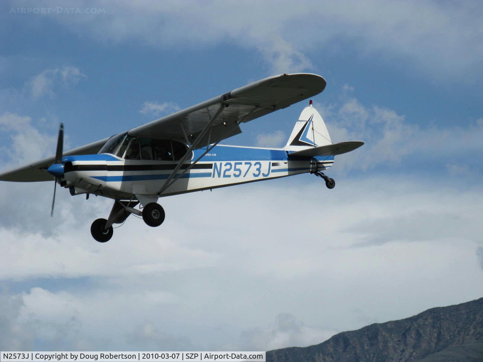 N2573J, 1979 Piper PA-18-150 Super Cub C/N 18-7909132, 1979 Piper PA-18-150 SUPER CUB, Lycoming O-320 150 Hp, on final Rwy 22