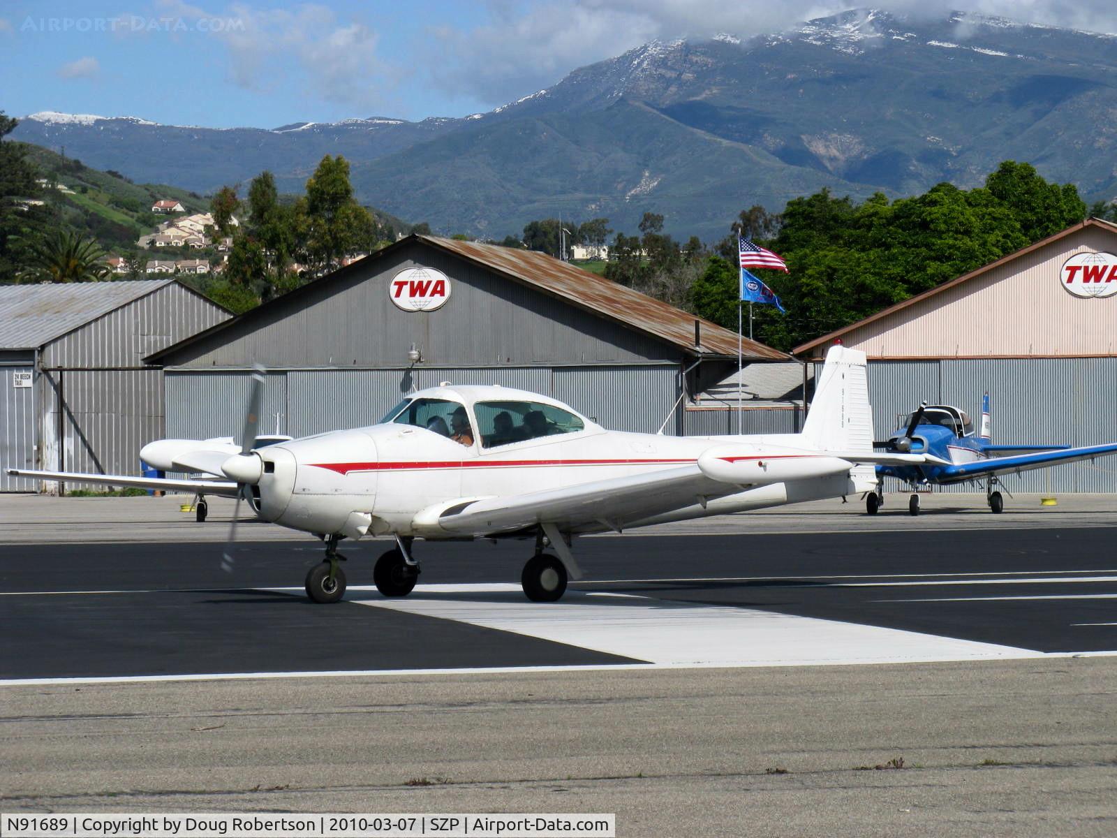 N91689, 1946 North American Navion (NA-145) C/N NAV-4-431, 1946 North American NAVION, Continental E-225 upgrade, takeoff roll Rwy 22, Young Eagles ride