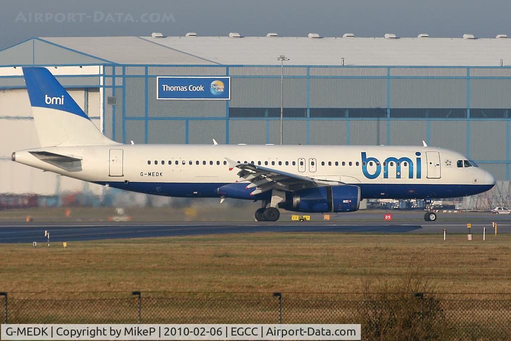 G-MEDK, 2005 Airbus A320-232 C/N 2441, BMi hybrid - previously operated by British Mediterranean Airways.