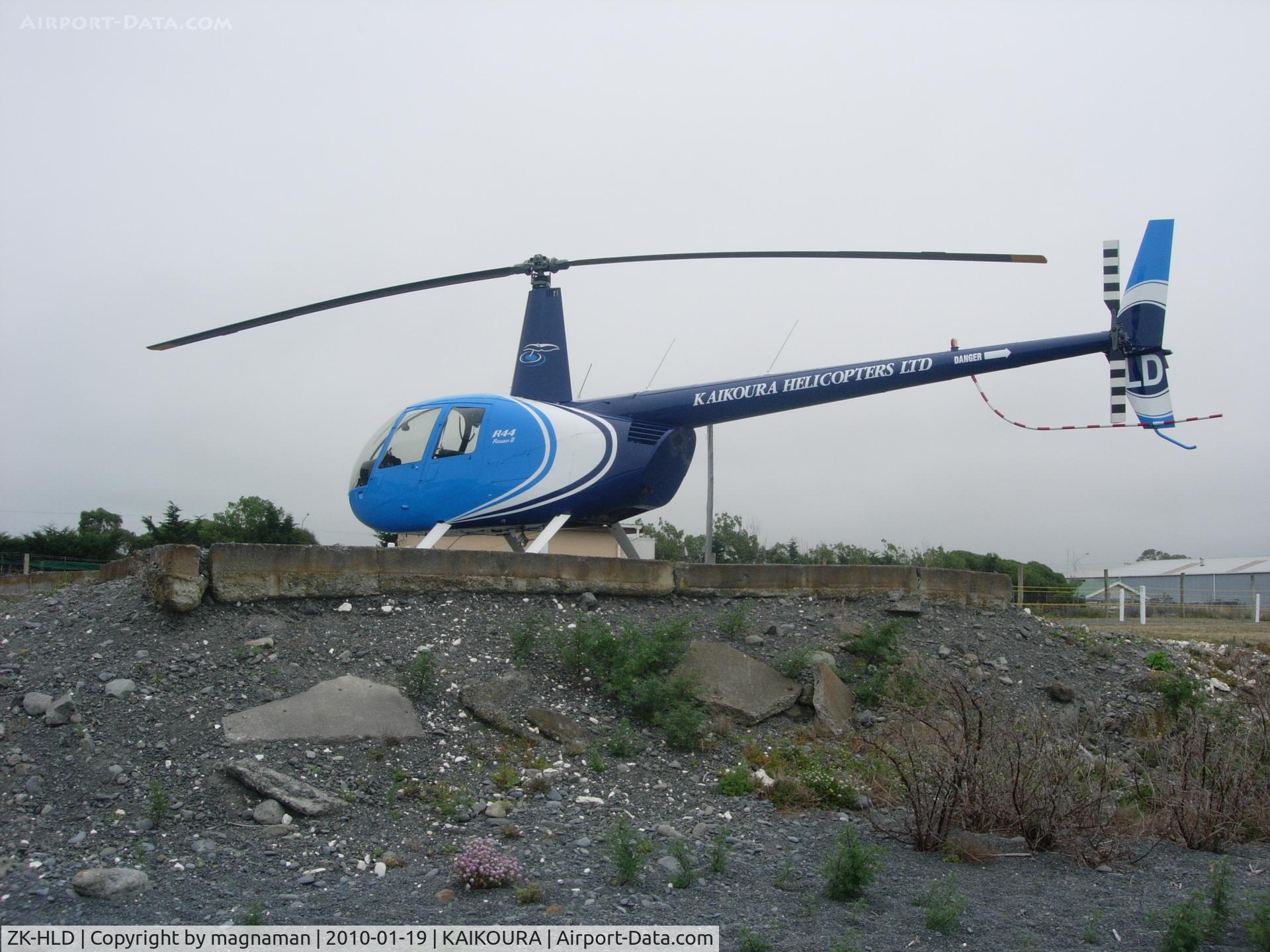 ZK-HLD, Robinson R44  Raven II C/N 12261, Robinson R44 on Kaikoura Beach