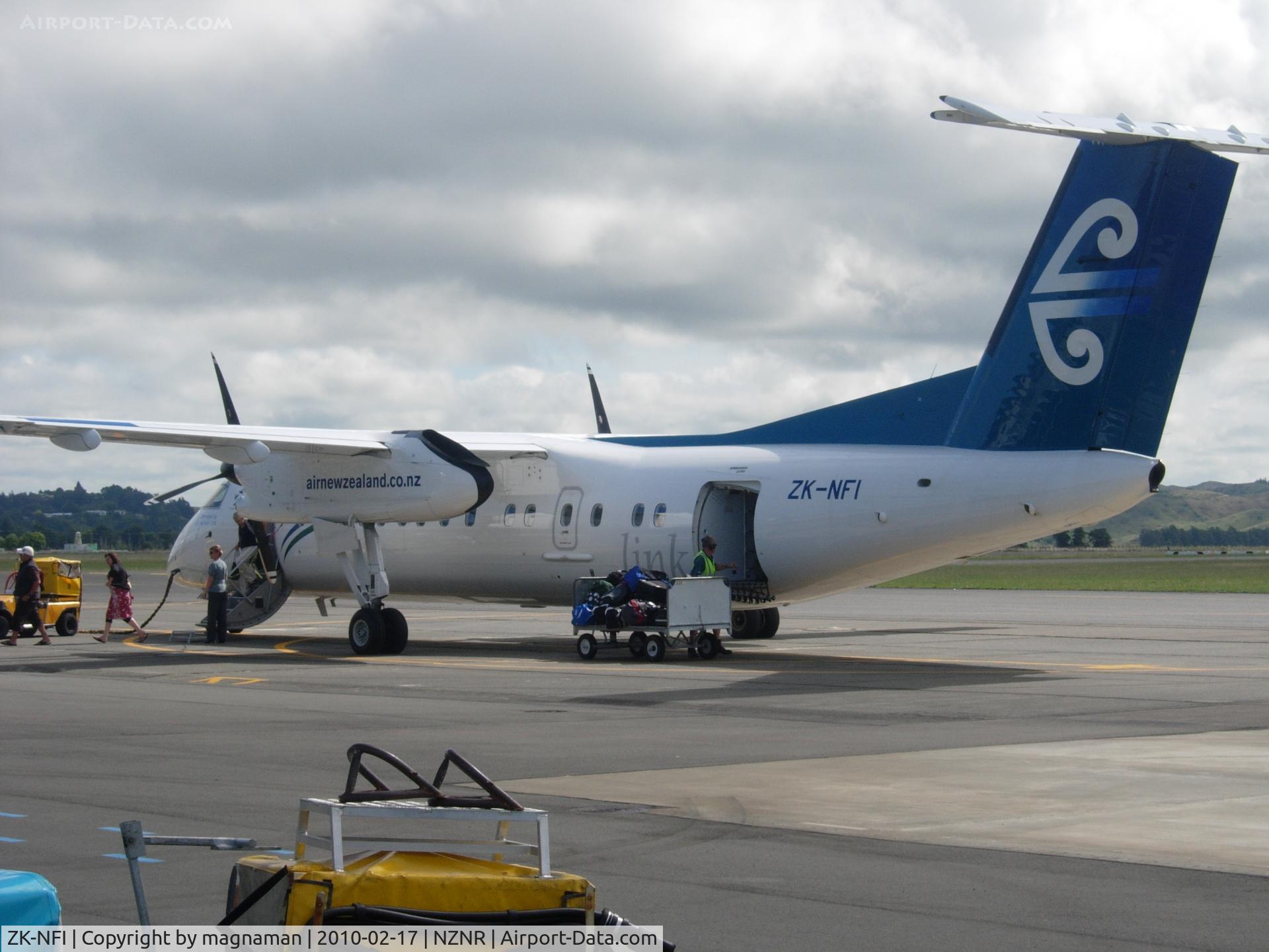 ZK-NFI, 2009 De Havilland Canada DHC-8-311 Dash 8 C/N 671, On apron at Napier