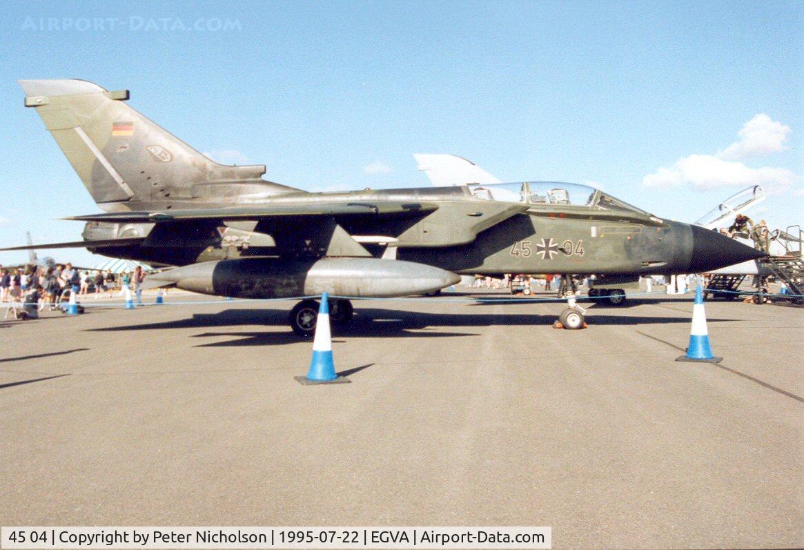 45 04, 1985 Panavia Tornado IDS C/N 512/GS157/4204, Tornado IDS, callsign German Air Force 3381, of JBG-33 based at Büchel on display at the 1995 Intnl Air Tattoo at RAF Fairford.