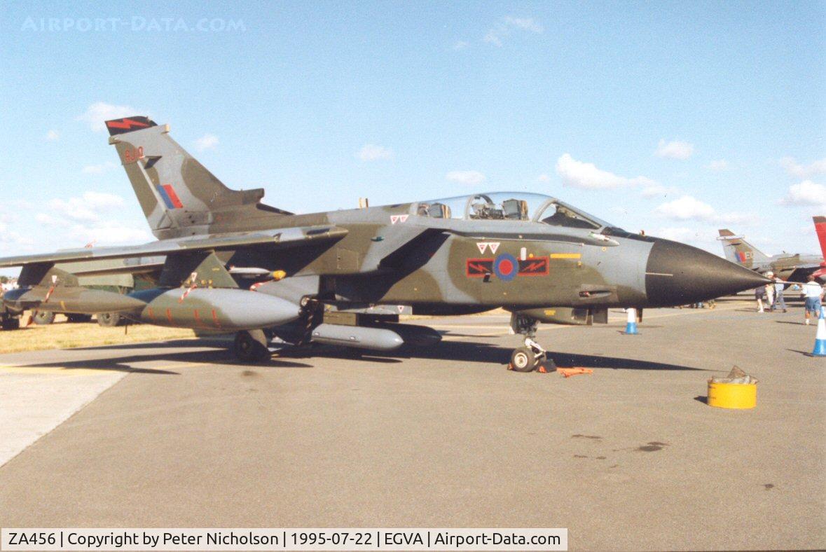 ZA456, 1984 Panavia Tornado GR.1B C/N BS086/257/3122, Tornado GR.1B of RAF Lossiemouth's 617 Squadron on display in the static park at the 1995 Intnl Air Tattoo at RAF Fairford.
